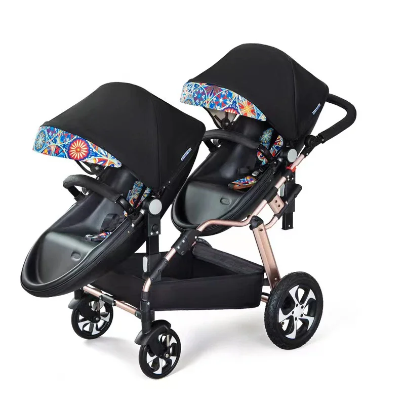 hot selling china luxury twins Baby jogger travel pram Stroller double direction fold able buggy 2 in 1 for 0-3 years infant