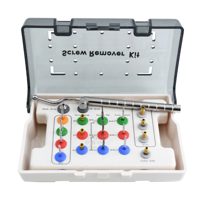 Screw disassembly kit with broken fixing device