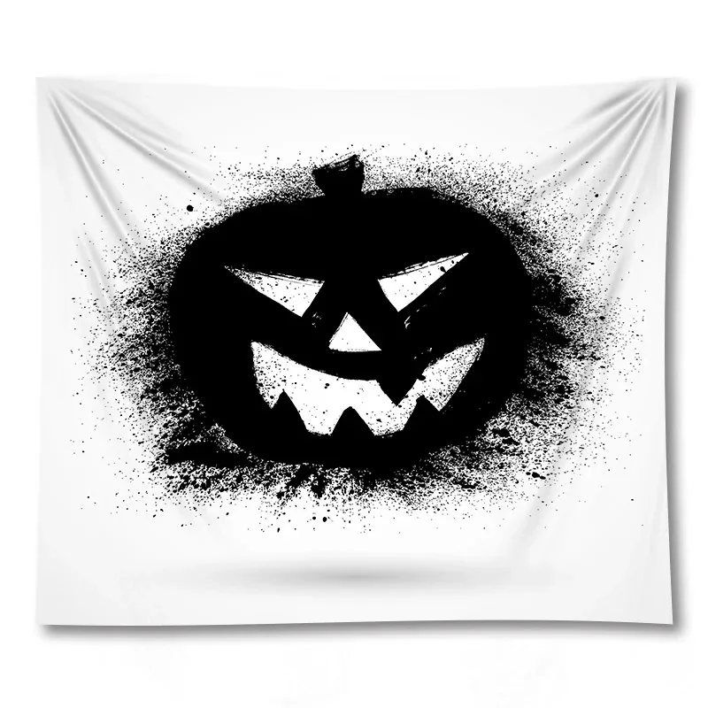 Horror Pumpkin Halloween Series Printed Tapestry Home Living Room Bedroom Wall Decoration Background Fabric