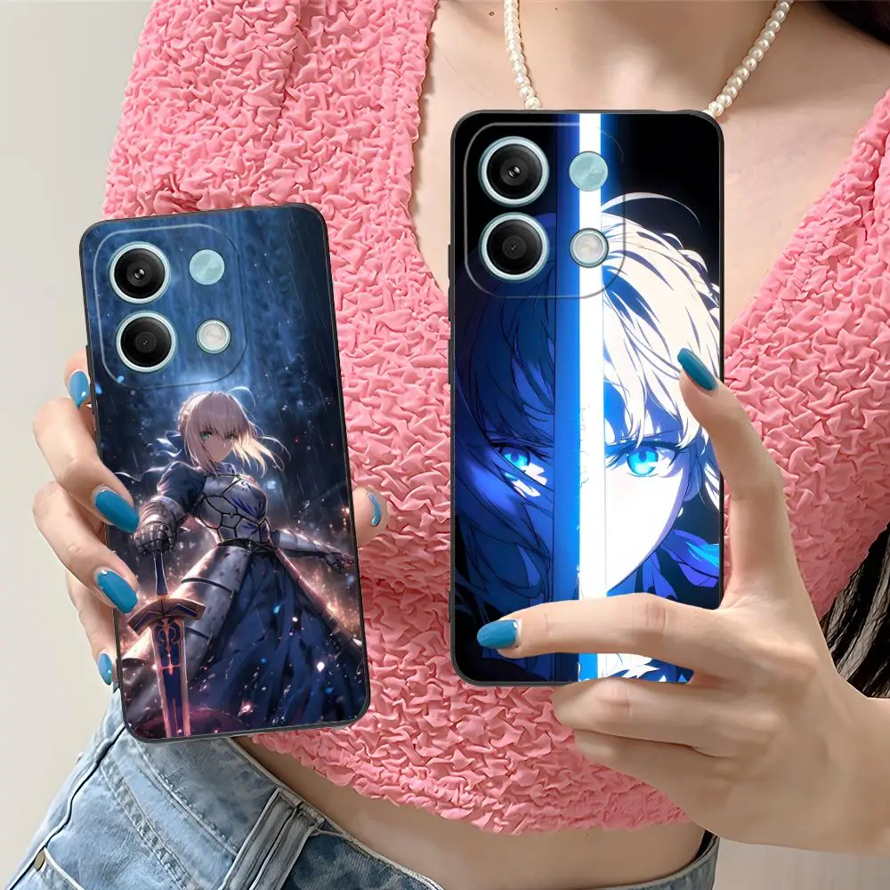 حافظة لهاتف Xiaomi Redmi Note 14 13 12 11 10 9 S A Pro Plus Lite 5G للهواتف المحمولة السوداء الهاتف الذكي الجميل #5