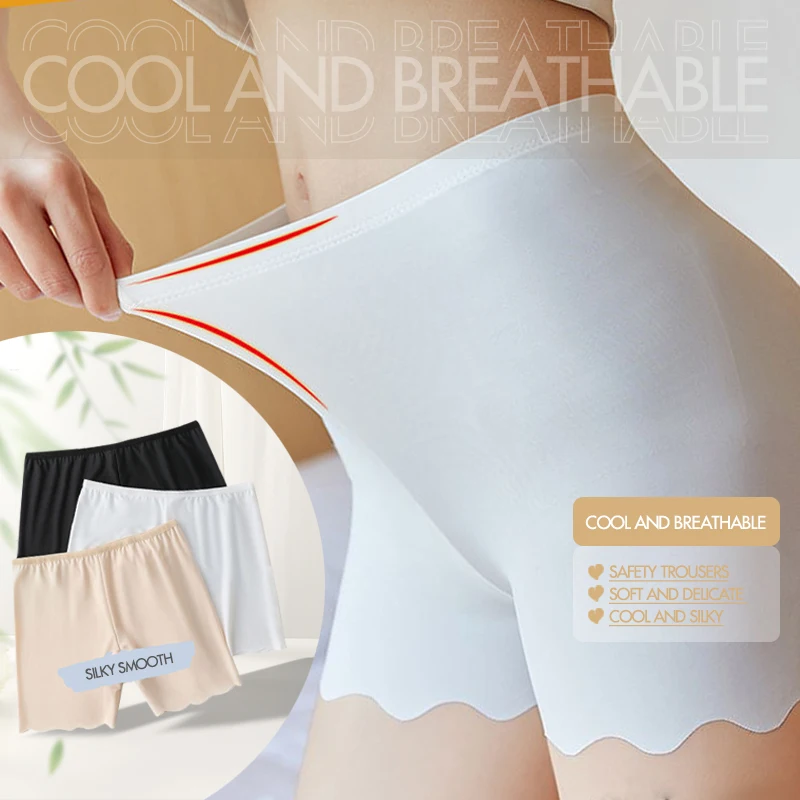 

1pcs Womens Thin Safety Pant Female seamless breathable Legging Non-curling Edge Exposure Lady Comfort Anti Rub Safety Underpant