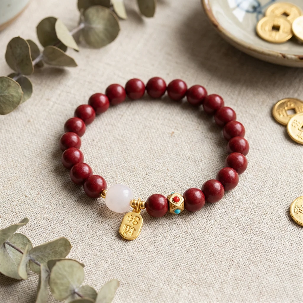 Romantisches rotes Perlen-Liebesarmband für Damen und Herren, neue chinesische Goldfarbe, Glücksbringer, Handkette, Valentinstag, Schmuck, Geschenkschutz – Detail 4