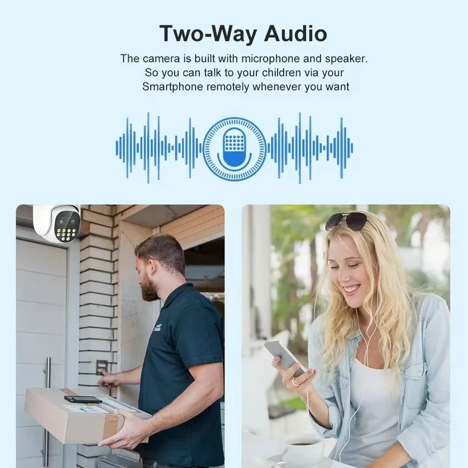 8X Hybrid Zoom PTZ IP Camera 4K 8MP/4MP WiFi Dual Lens Humanoid Detection Two Way Audio Security Video Surveillance Camera