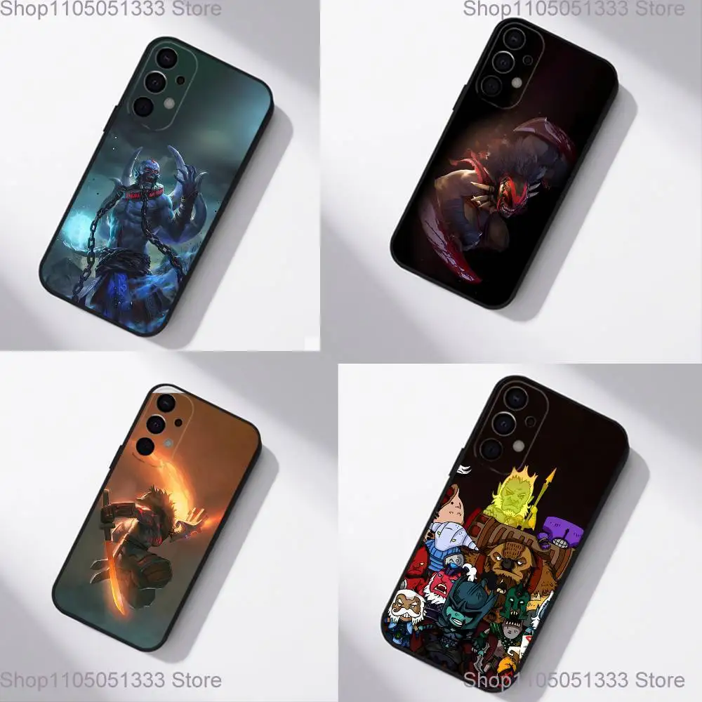 حافظة هاتف D-Dota 2 الرائعة لهاتف سامسونج S25، S24، S21، S22، S23، S30، Ultra، S20، Plus، Fe، Lite، 5G غطاء أسود