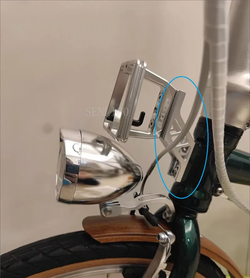 Brompton 접이식 자전거 앞 가방 카고 랙 높이기 높이 어댑터 전면 캐리어 블록 확장 마운트 브래킷