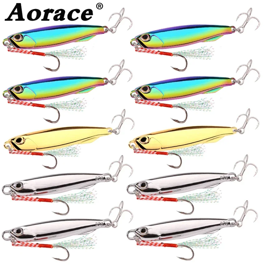 

Metal Fishing Lures Set, Jig Bait, Plating Shore Cast, Artificial Fishing Lure, 60G, 40G, 30G, 20G, 10Pcs