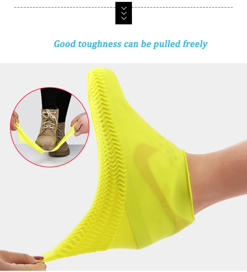 Wasserdichte Schuhüberzüge für Damen und Herren, wiederverwendbar, faltbar, rutschfest, Schuhschutz, Überschuhe, Regengaloschen, Kinder, Herren – Detail 9