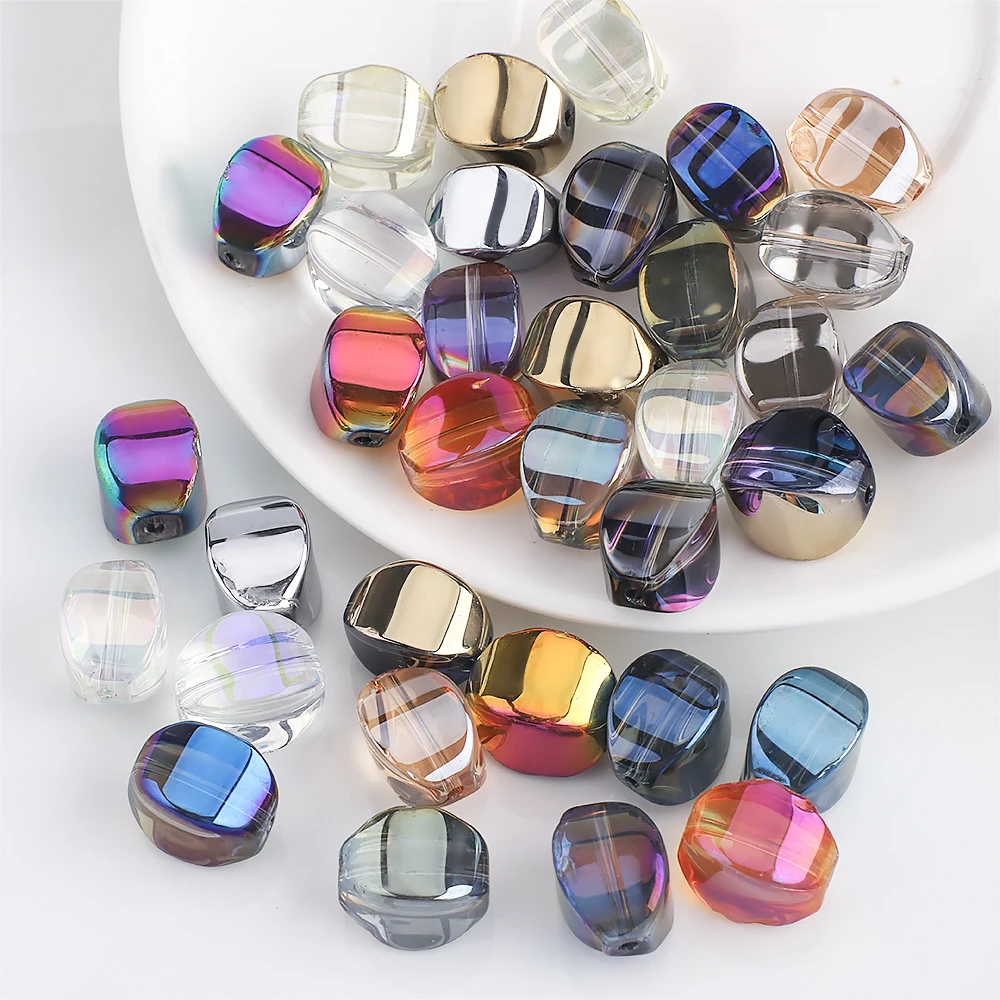 20 Pcs 10x13mm Irregular Shape Czech Crystal Glass Loose Beads For Handmade Bracelet Necklace Accessories Fashion Jewelry Makin