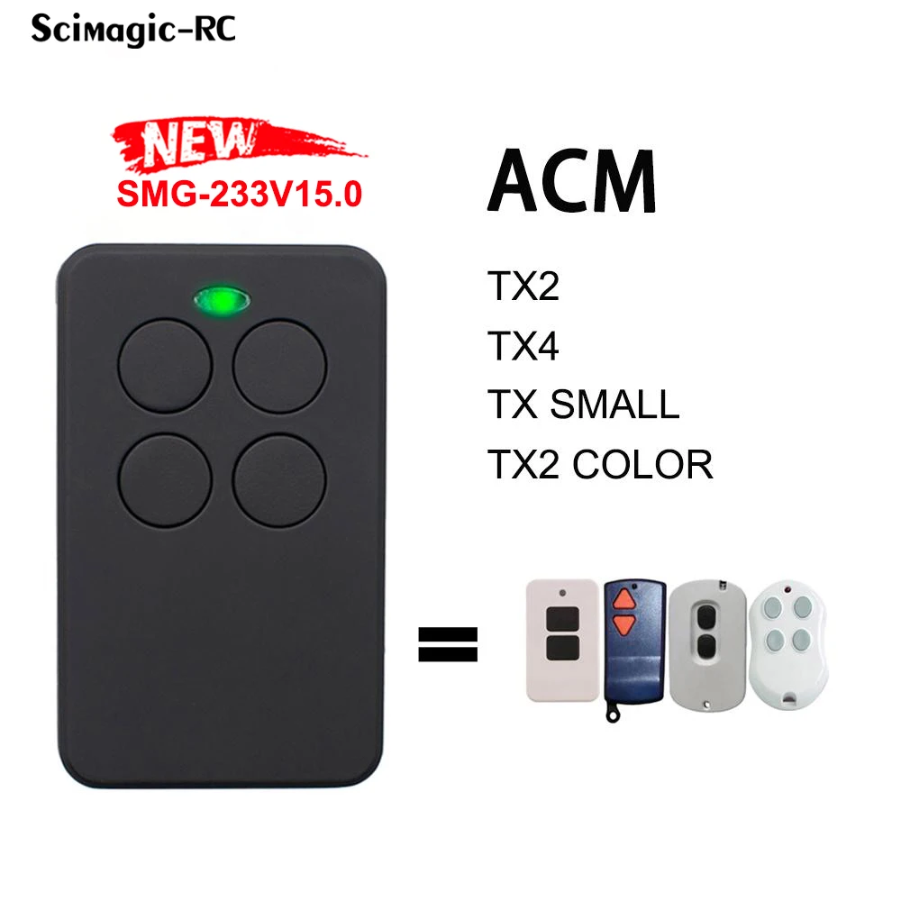 Clone ACM TX2 TX4 433MHz Remote Control Garage Door Opener For TX SMALL TX2 COLOR Wireless Transmitter Command