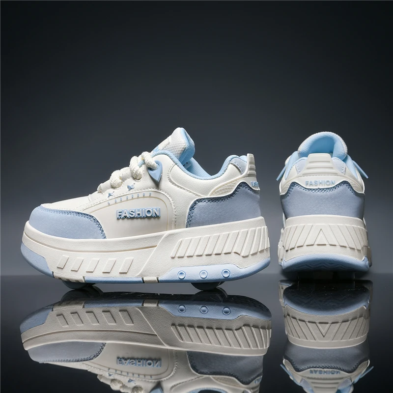 Fashion Roller Skate Shoes Kids Children Casual Sports Toy Gift Games Boys 4 Wheels Sneakers Girls Boots Ultra Light Rollerskate