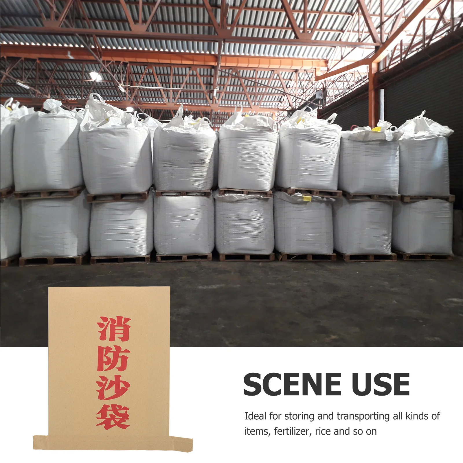 10pcs Kraft Paper Bags Heavy Duty Sand Bags For Flooding Fertilizer Storage Rice Food Agricultural Products Waterproof Sealing