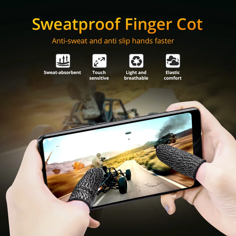 Gaming Vinger Mouw Ademend Vingertoppen Voor Games Anti-Zweet Touchscreen Vinger Babybedjes Cover Gevoelige Mobiele Touch Handschoen