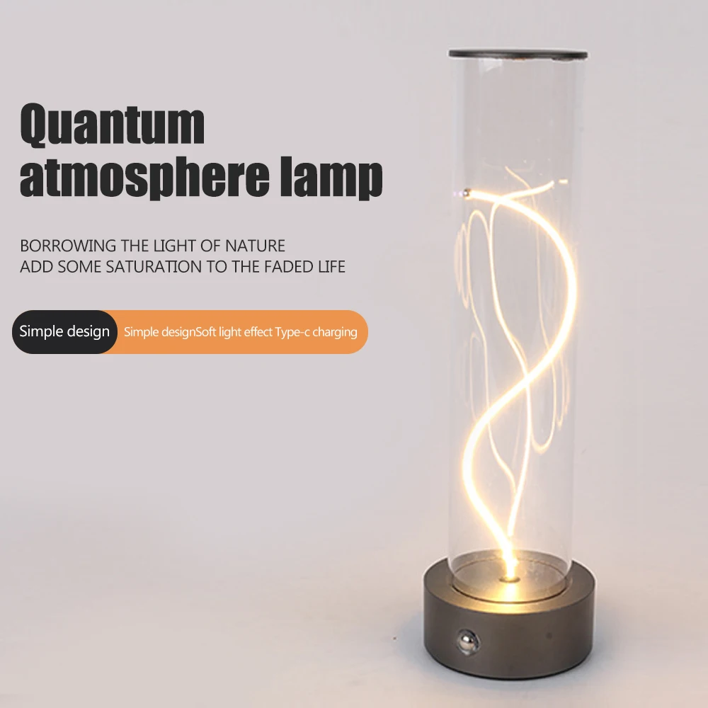 

D2 Portable Novelty Quantum Decor Lamp LED Night Light Rechargeable Magnetic Absorber Desk Lamp Dimmable Touch Sensor Table Lamp