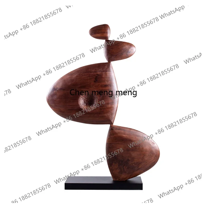 

Entrance abstract sculpture floor ornaments wood carving handicrafts sales office decorations