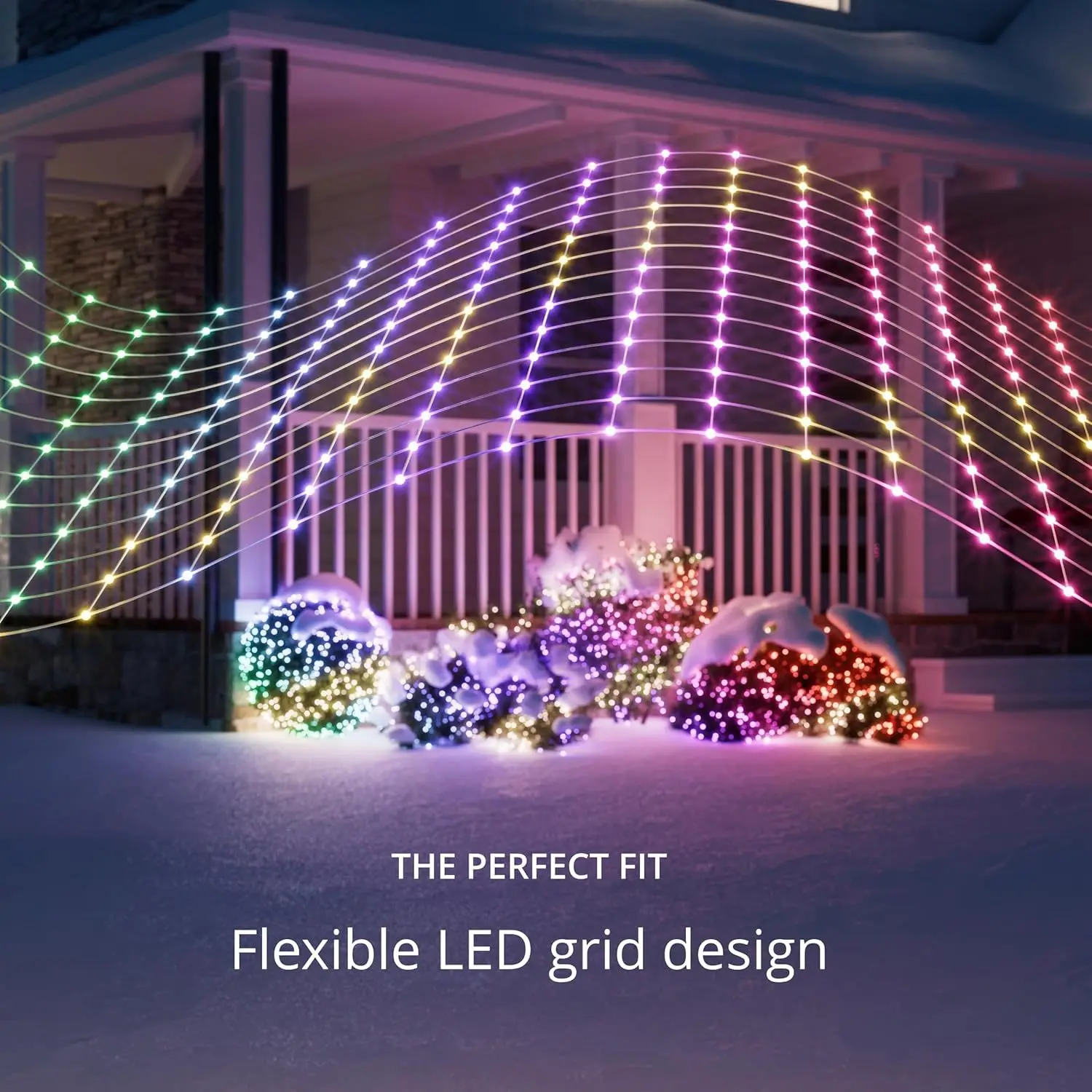 ไฟตกแต่งสวนกลางแจ้ง 600LEDs ไฟตาข่ายอัจฉริยะบลูทูธ พร้อมหม้อแปลง 5V ขนาด 3x1.2 เมตร สำหรับงานแต่งงาน คริสต์มาส ตกแต่งสวน 64 โหมด