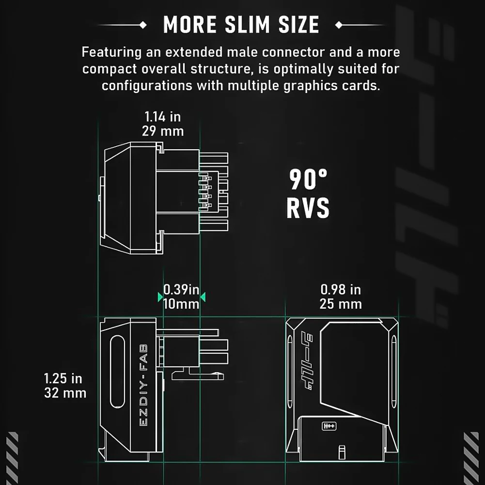 Conector de alimentación GPU de 600W, 12 + 4 pines, 16 pines, 12VHPWR, PCI-e 5,0, adaptador de corriente de 16 pines para RTX 3090Ti 4070Ti 4080 4090, tarjeta gráfica GPU