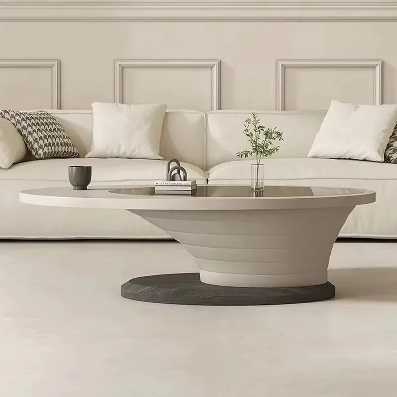 

Aesthetic Coffee Tables Modern Oval Design Minimalist Home Coffee Tables Nordic Luxury Tavolino Da Salotto Living Room Furniture