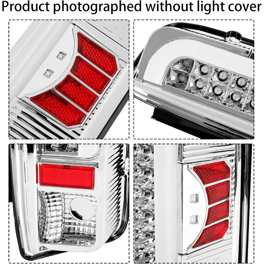 3D LED Tube Bar Achterlicht Remlichten voor 1990-1997 F150 F250 F350 Bronco F Super Duty Styleside Compatibel met Driver en Pa