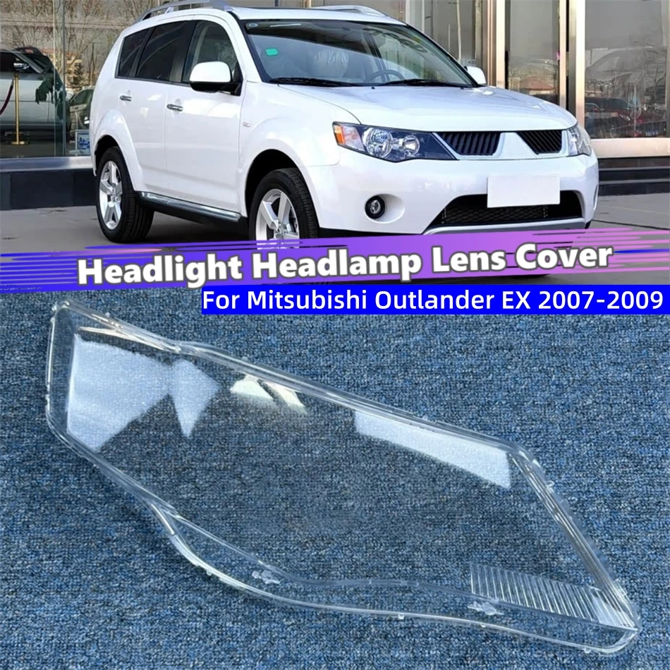 for-mitsubishi-outlander-ex-2007-2008-2009-auto-accessory-lampshade-head-lamp-cover-car-front-headlight-lens-cover-lights-shell
