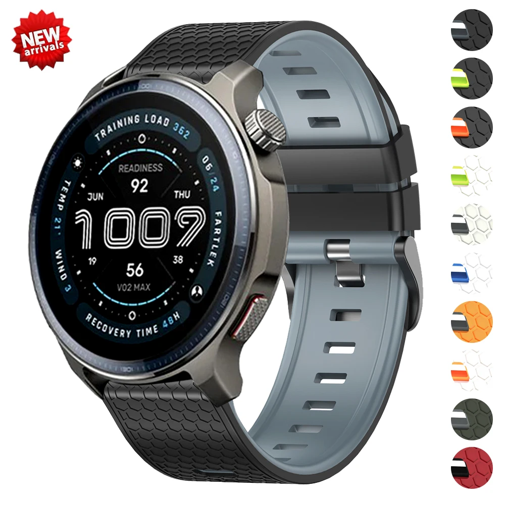 22mm Silicone Strap For Huami AMAZFIT BALANCE 2 BIP 6 5 Wristbands GTR 2e 2 3 4 Cheetah Pro Smartwatch Band Bracelet Accessories