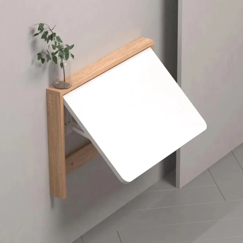 

Invisible solid wood wall-mounted folding table computer table small wall-mounted storage cabinet multi-function study table