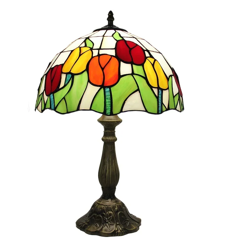 12inch 30cm Classical Sea and Air Stained Glass Tiffany Table Lamp Study Bar Hotel Bedside Desk Lamp