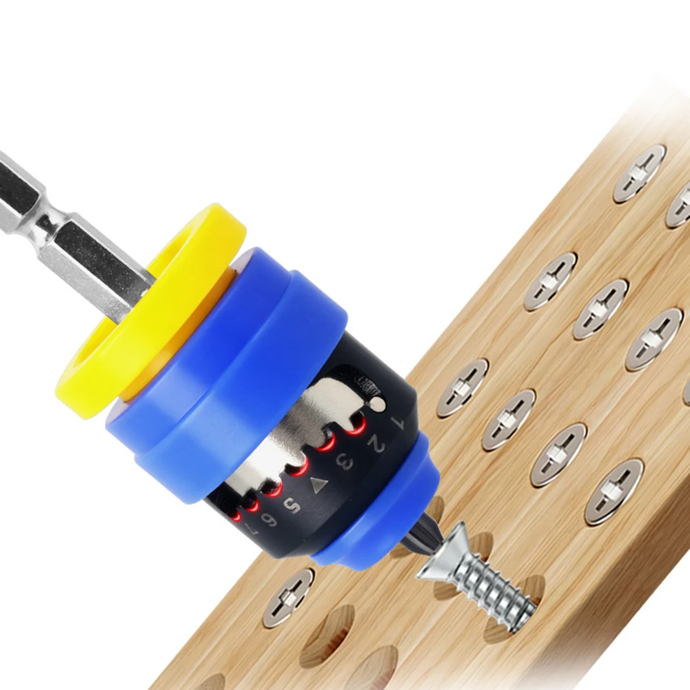 

Automatic Clutch Bit Depth Regulator Adjustable Screw Depth Locator 6.35mm Hex Shank For Gypsum Board Woodworking Tools