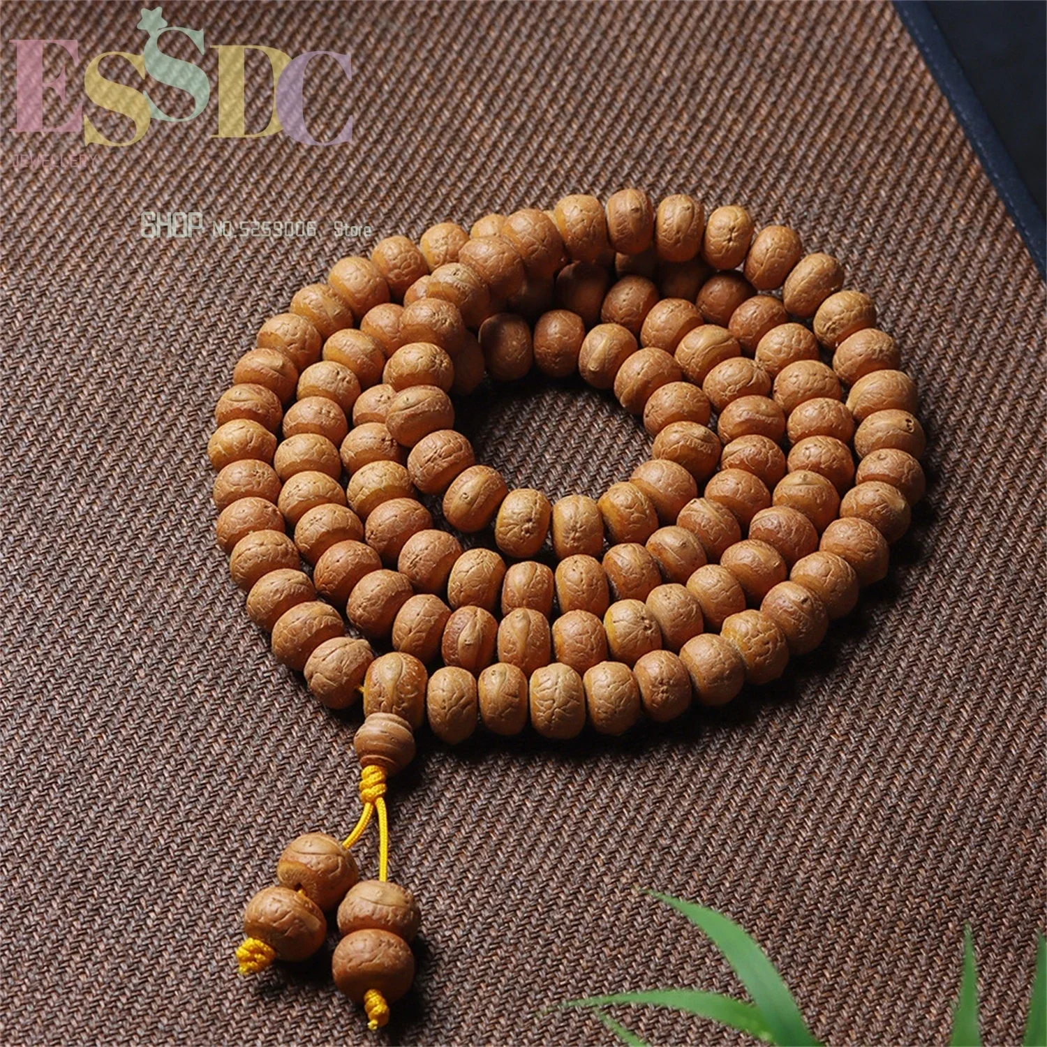 Nepalese Red Yellow Leather Phoenix-Eye Bodhi 108 Tibetan Bracelets For Men Women Exquisite Original Seed Buddha Beads Necklace