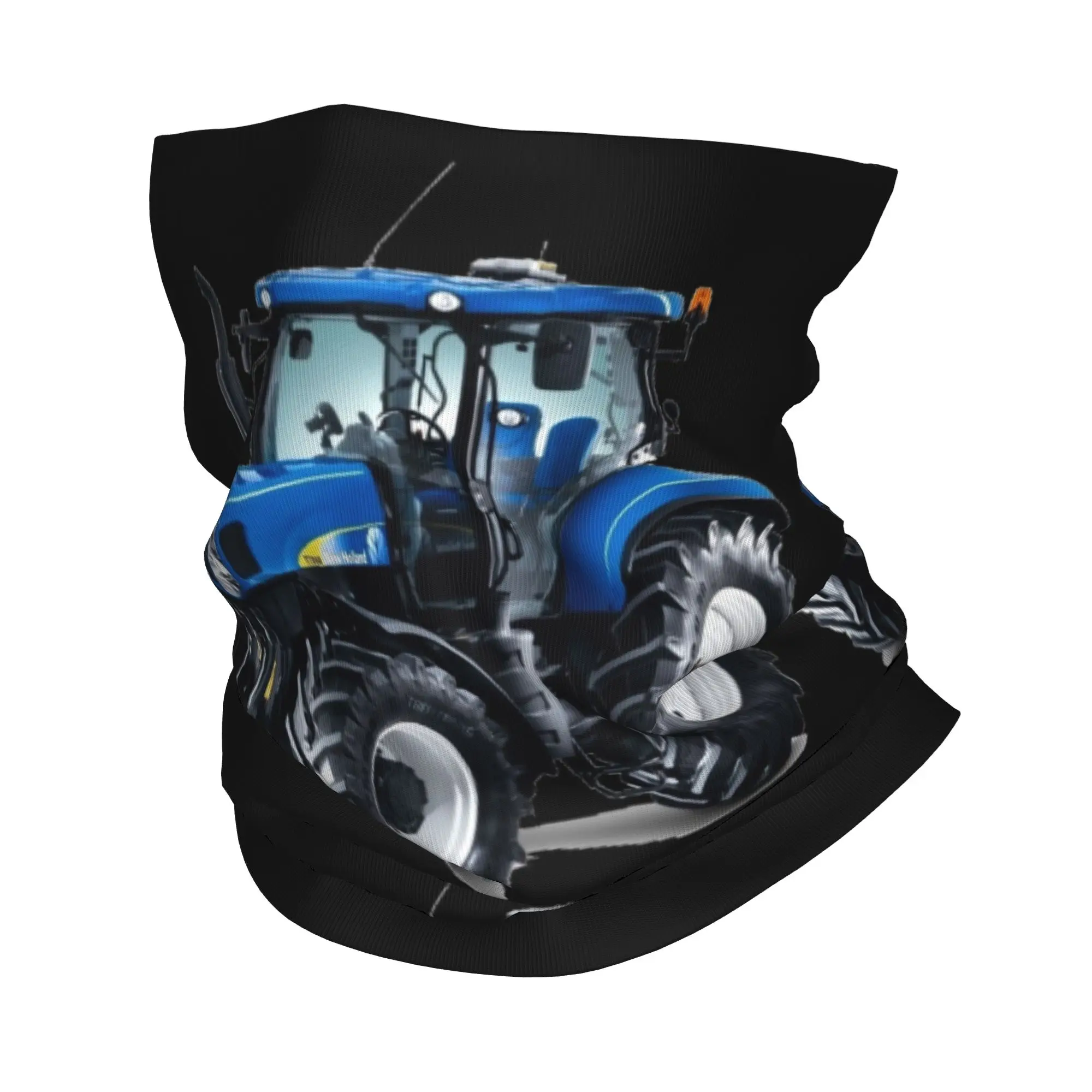 

Индивидуальный синий зимний шарф-труба (бафф) с дизайном трактора для мужчин и женщин, для катания на лыжах и велоспорта, бандана-гайтер для защиты лица и шеи