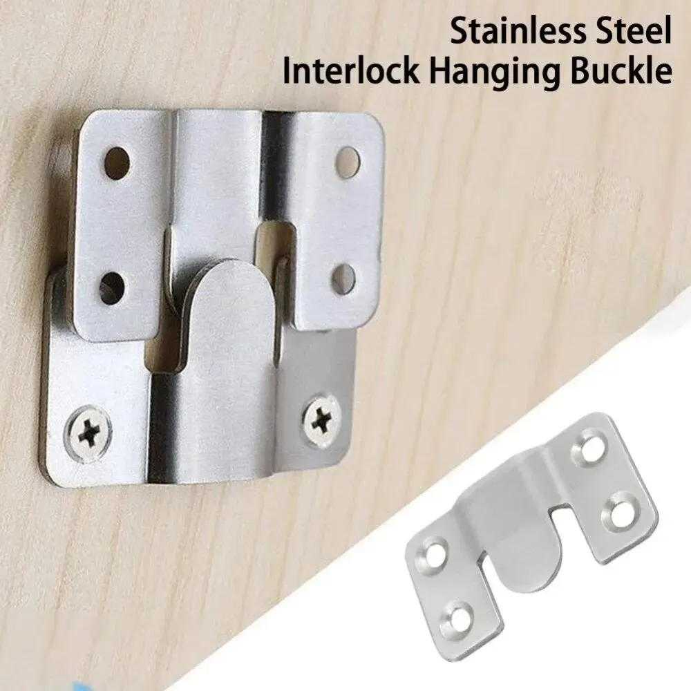 10 PCS Interlocking Hooks Flush Mount Furniture Connectors Wall Picture Frame Hooks Display Picture Frame Hooks