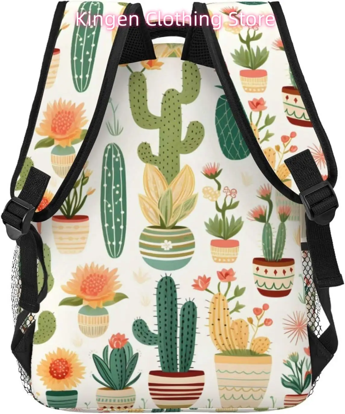 노트북 가방 학교로 귀여운 만화 선인장 경량 노트북 배낭 경량 다목적 여행 캐주얼 데이 팟 남여