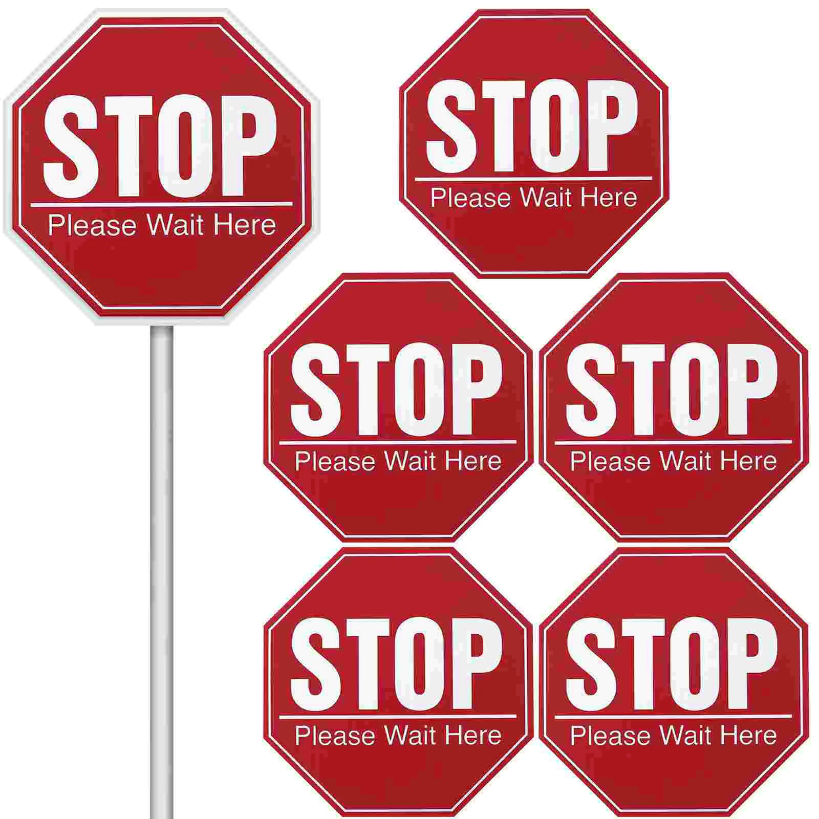 Toyvian Stop Sign Aufkleber Wandt attoo 8x8 Zoll Bus haltestelle Zeichen Boden Aufkleber Klassen zimmer Kleber Boden Aufkleber soziale Distanz ierung