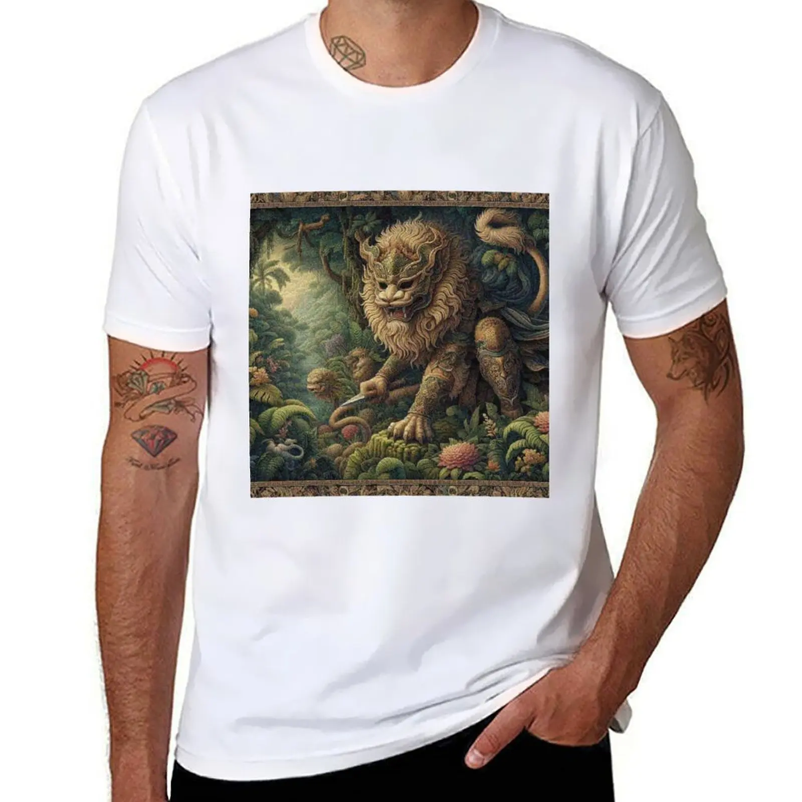 

Zodiac Series: Leo the Lion T-Shirt cotton t shirts high quality funny t shirts man T-Shirt