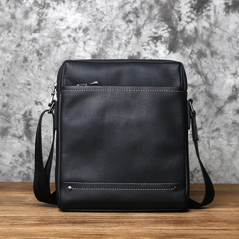 NZPJ Leder herren Schulter Tasche Casual Große-Kapazität Weichem Leder Rucksack Top Schicht Rindsleder Vertikale Messenger Business Tasche – Detail 9
