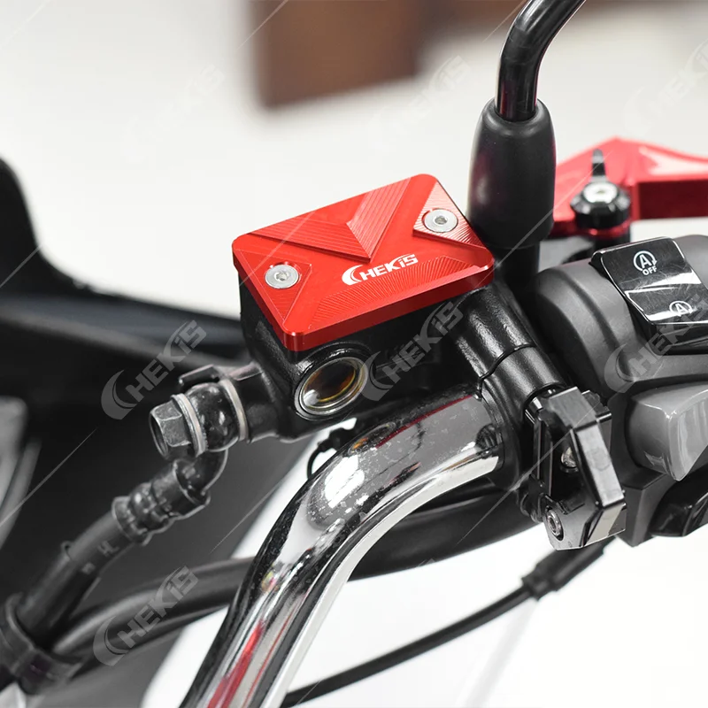 Chekis Is Suitable for Sym Husky Adv150 Adv300 Cruisym150 150X Jet X125 Gpx150 Modified Accessories Brake Upper Pump Cover Brake Fluid Metal Cover