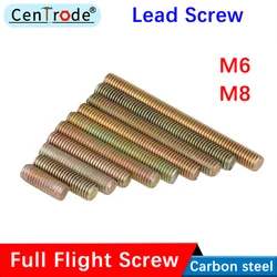 Color Plated Zinc Full Thread Screw Full Thread Screw Rod Double Thread M6 M8 furniture link screw