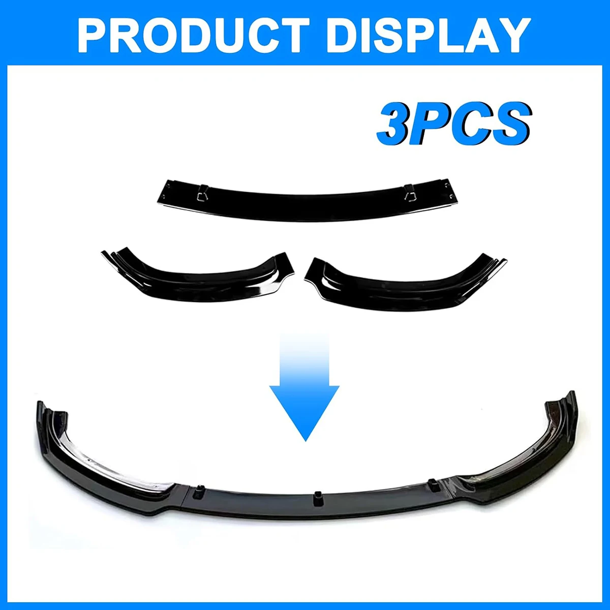 Stoßstangenlippe für BMW 3er Serie F30 F31 F35 2012-2015 320i/328i/330i/335i/340i Frontstoßstangen-Spoilerlippe Splitter Karosserie-Kit Tuning – Detail 2