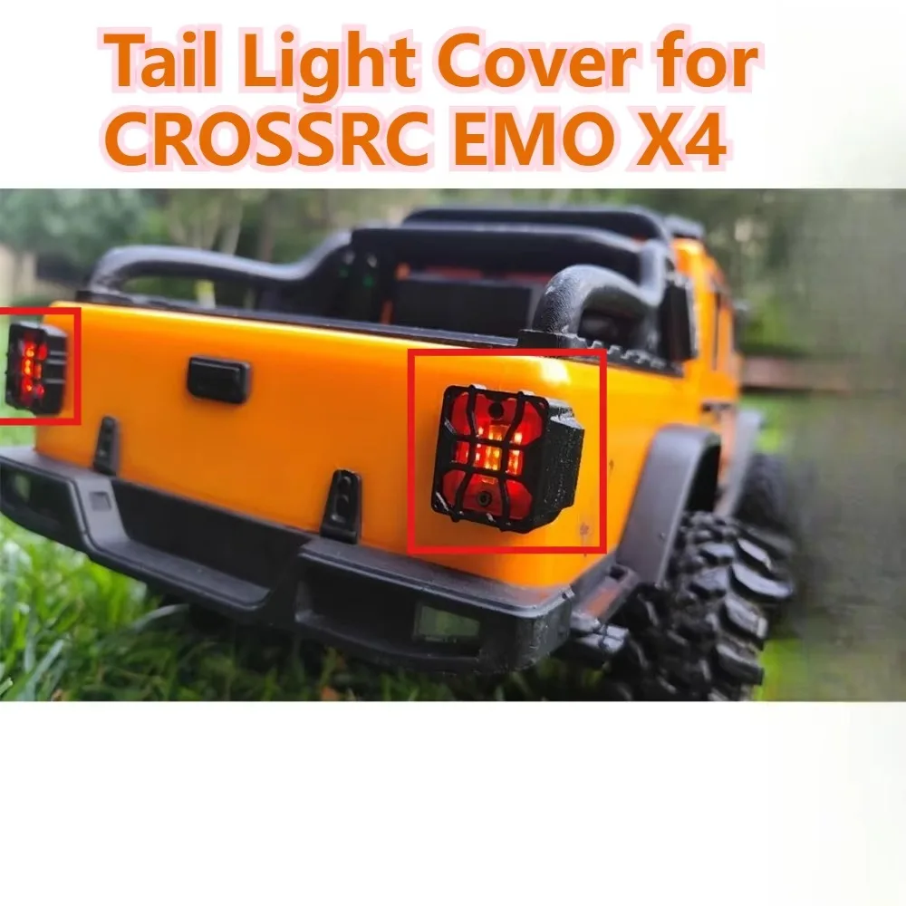 RC Crawler Mood Decor Parts 1/8 Scale for CROSSRC EMO X4 custom size Tail Light Cover Shell Accessory for RC Off Road Vehicle