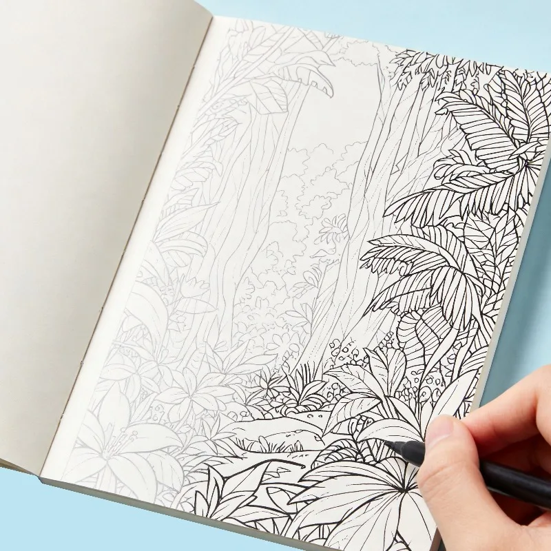 

One Copying Line Drawing Coloring Book, Line Drawing Doodle, Art Line Drawing Exercise Book, 24 Pages of High-definition Paper