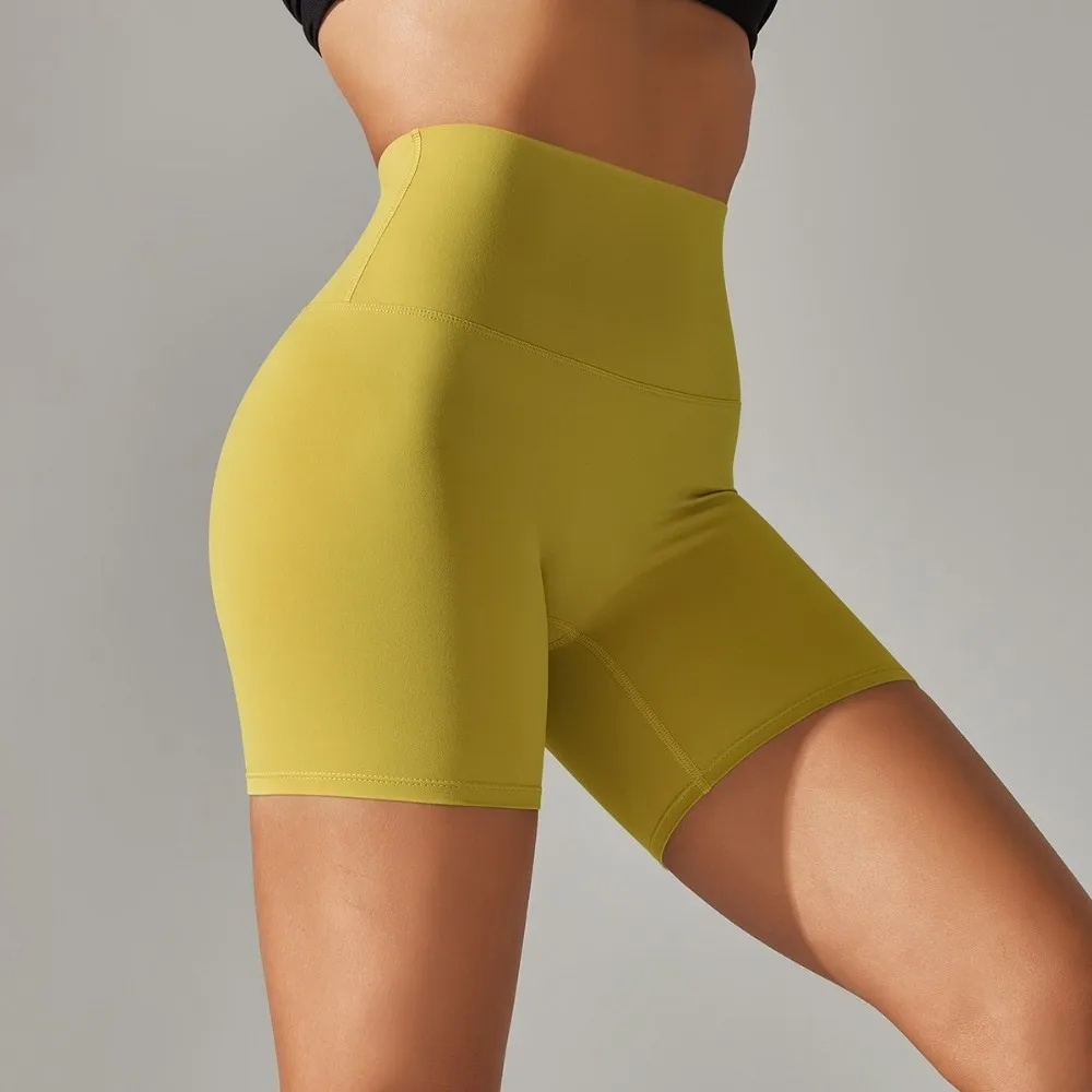 

High Elastic Yoga Shorts Compression Fit Quick-Dry Sports Shorts Butt-Lifting Design High Waist Running Shorts Running Exercise