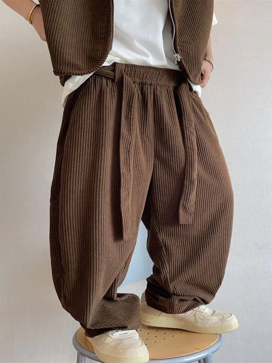 

Мужские повседневные брюки больших размеров из плотного вельвета, длинные, в американском стиле, удобные, износостойкие