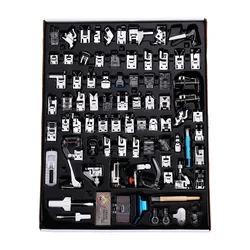 11-82pcs/Set Sewing Machine Presser Foot Press For Brother Singer Kit Braiding Blind Stitch OverLock Zipper Ruler Parts