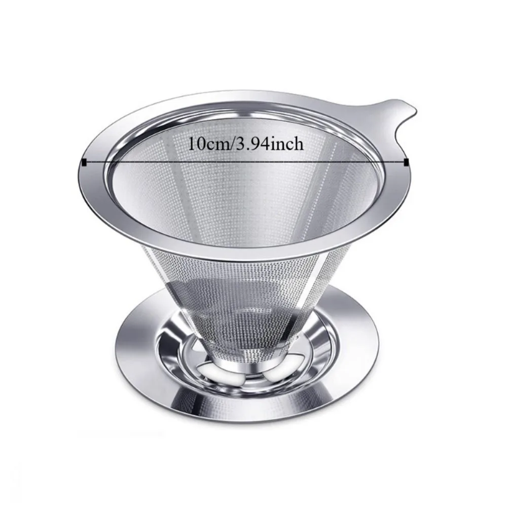 800-gaasfilter roestvrij staal koffiedruppelaar staal filterpapier gratis herbruikbare koffiefilter brouwgereedschap herbruikbaar ontwerp