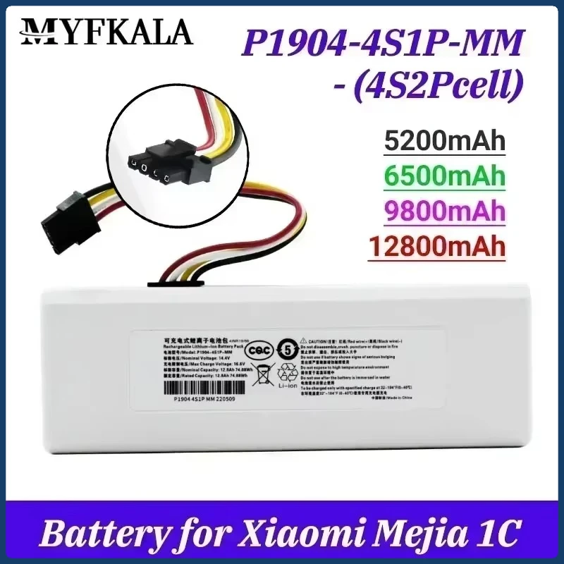 

Robot Battery 1C P1904-4S1P-MM for Xiaomi Mijia Mi Vacuum Cleaner Sweeping Mopping Robot Replacement Battery G1