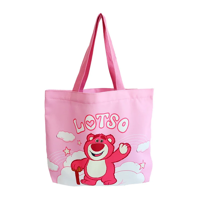 Disney-Sac à provisions étanche Stitch pour femme, sac à main portable, carillon, dessin animé, Kawaii, Lotso, mignon