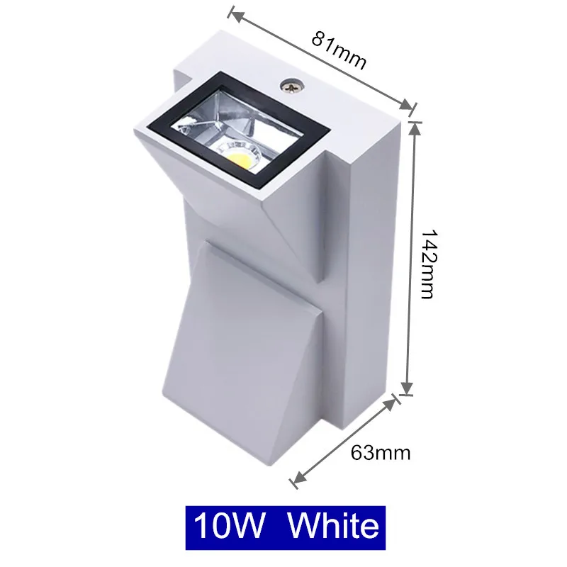 Imagem -05 - Simples e Moderno Criativo ao ar Livre à Prova Impermeável Água de Alumínio Lâmpada Parede Led Pátio Lâmpadas Portão Terraço Varanda Jardim Luz da Parede 10w