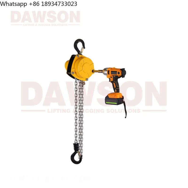DAWSON 0.125T - 2T Portable Electric Hoist with Electric Wrench for Outdoor Use Without Power