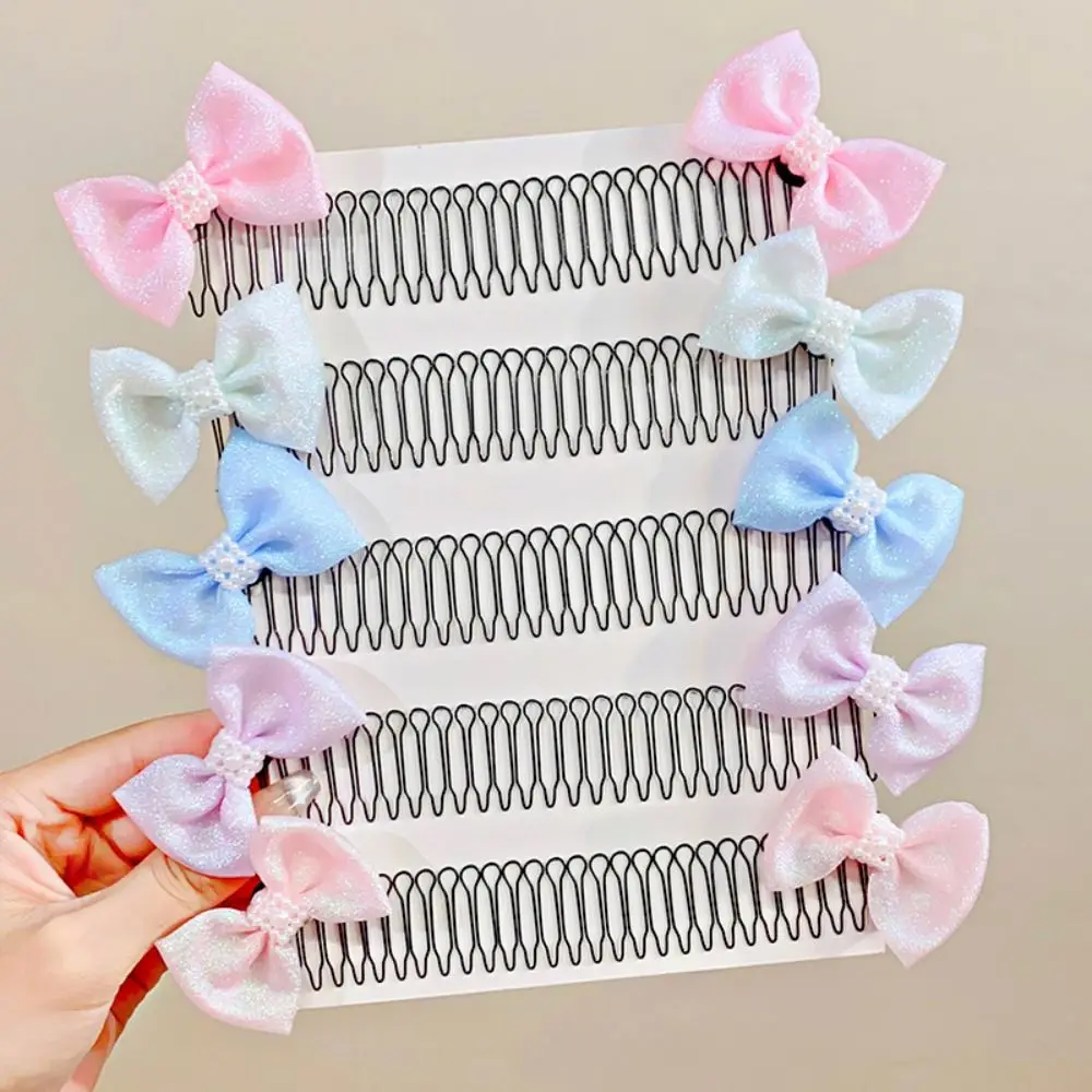 

Sweet Star Invisible Broken Hairpin Bow Metal Not Easy To Fall Off Fixed Insert Comb Kids