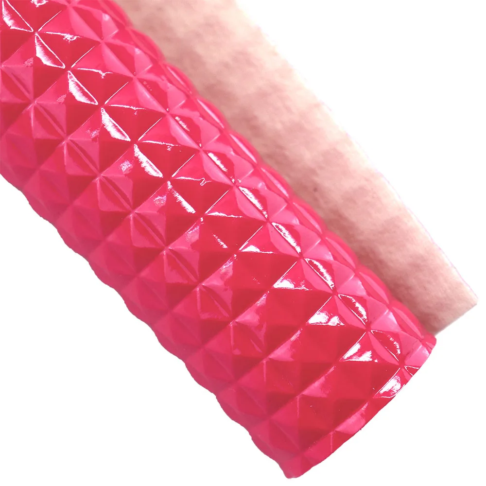 30x134cm Roll Mirror Diamond Textured Faux Synthetic Leather Fabric For Handbags Gift Box Decorative DIY BH420