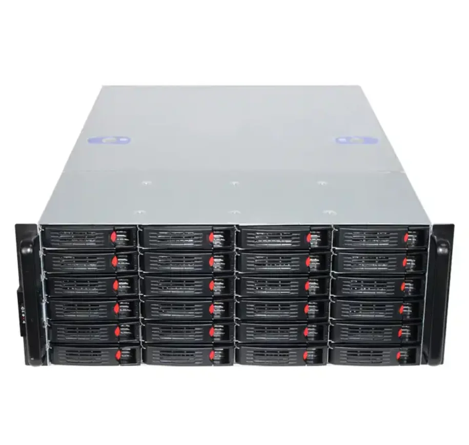 4U 24-Bay Hot Swap 19 Inch Industrial Server Chassis High Storage Atx 19 with Plastic Net Working Case Includes Fan in Stock